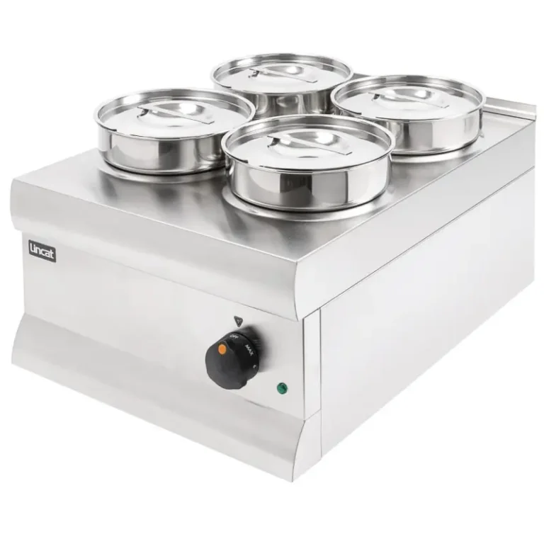 Bain-marie sec Lincat Silverlink 600 inox avec 4 pots et couvercles – vue 2