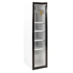 Refroidisseur à bouteilles Slimline Polar Série G noir, porte vitrée fermée, vue de face