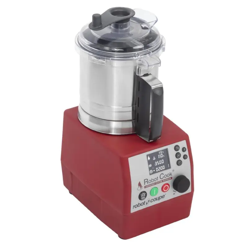 Cutter-blender chauffant ROBOT COUPE Robot Cook rouge, bol inox 3,7 L Cutter-blender chauffant ROBOT COUPE Robot Cook rouge, bol inox 3,7 L