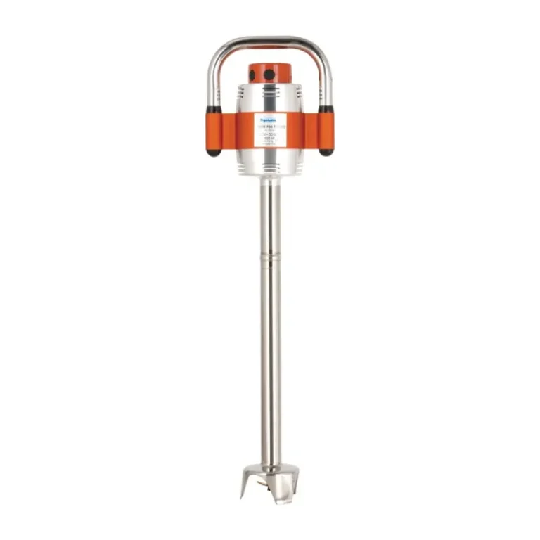 Mixeur plongeant professionnel Dynamic SMX 700 Turbo, pied inox de 600 mm et corps orange, vue d’ensemble