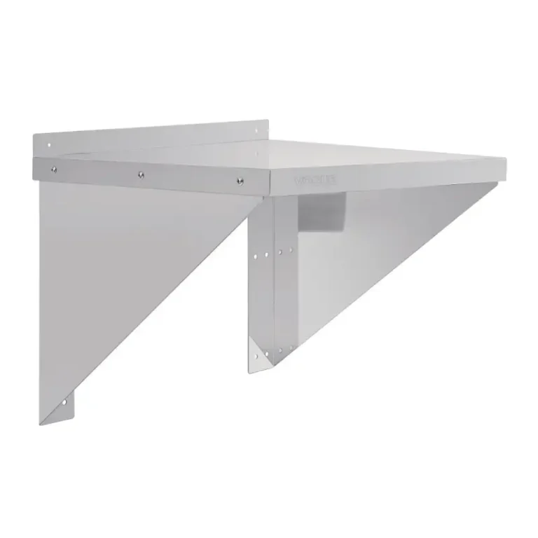 Étagère murale inox Vogue pour micro-ondes 560 x 460 mm