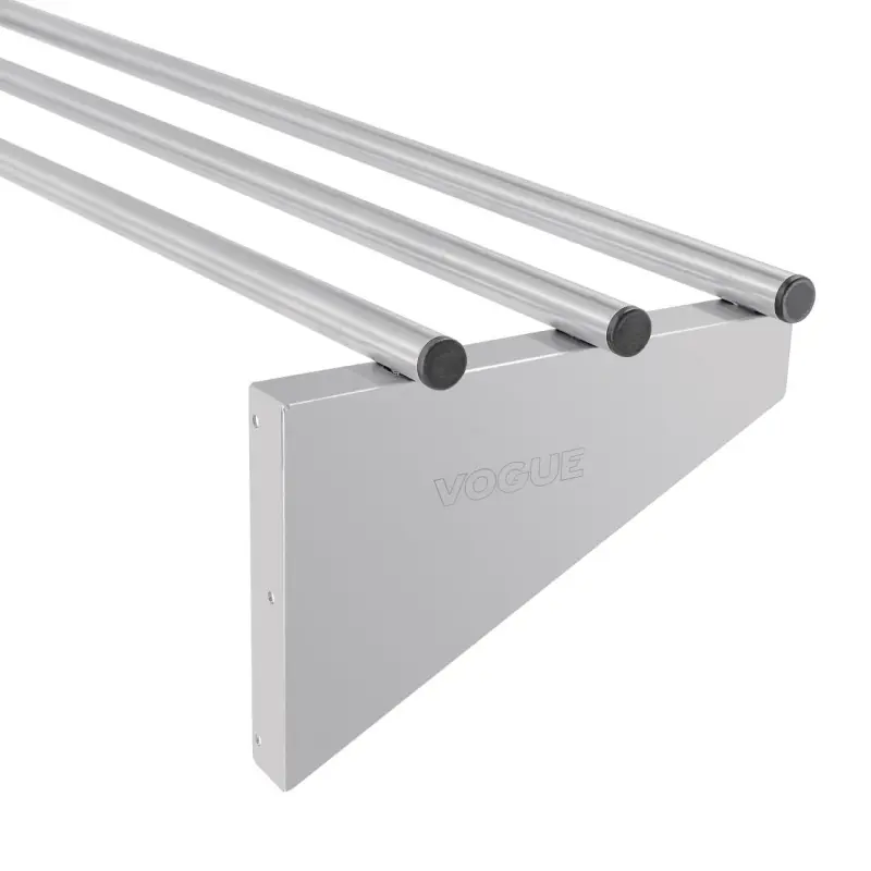 Étagère murale tubulaire Vogue en inox 1200 x 300 mm – vue 2