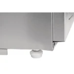 Comptoir réfrigéré négatif Polar Série G 88 L vu de côté, largeur 478 mm et pieds réglables
