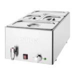 Vue de dessus du bain-marie Buffalo avec robinet
