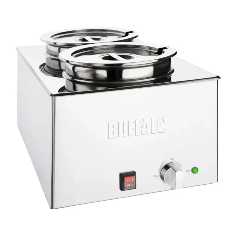 Bain-marie Buffalo à deux pots ronds de 5,2 litres