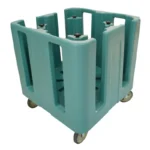 Chariot à vaisselle réglable Cambro bleu ardoise