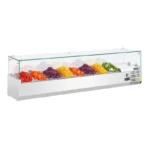 Saladette Polar Série G 1 800 mm vue de face, huit emplacements de bacs GN 1/3