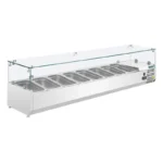 Pare-haleine en verre de la saladette réfrigérée Polar Série G 8 bacs