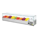 Cuve inox de la saladette réfrigérée Polar Série G, vue de dessus sans les bacs