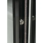 Arrière-bar noir Polar Série G vu de côté, hauteur 850 mm