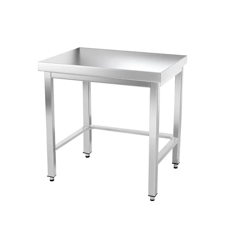 Table inox 800 x 600 mm avec renfort 1 Table inox 800 x 600 mm avec renfort Goldinox