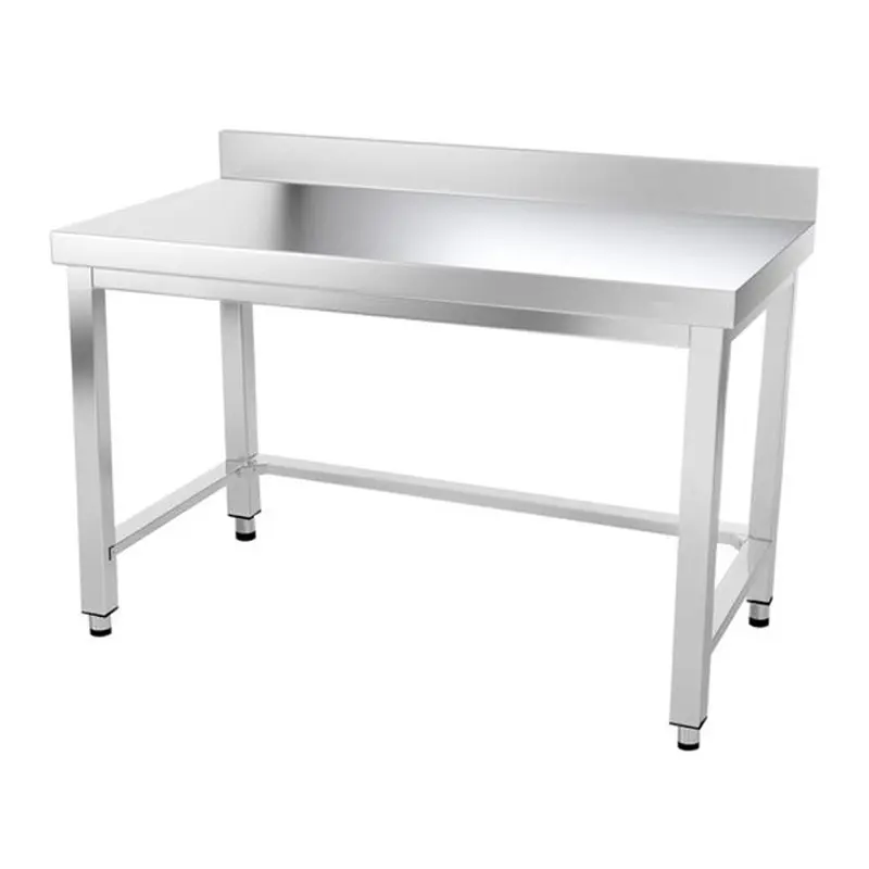Table inox adossée 1600 x 600 mm avec renfort 1 Table inox adossée 1600 x 600 mm avec renfort Goldinox