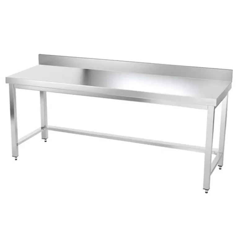 Table inox adossée 1800 x 700 mm avec renfort Goldinox