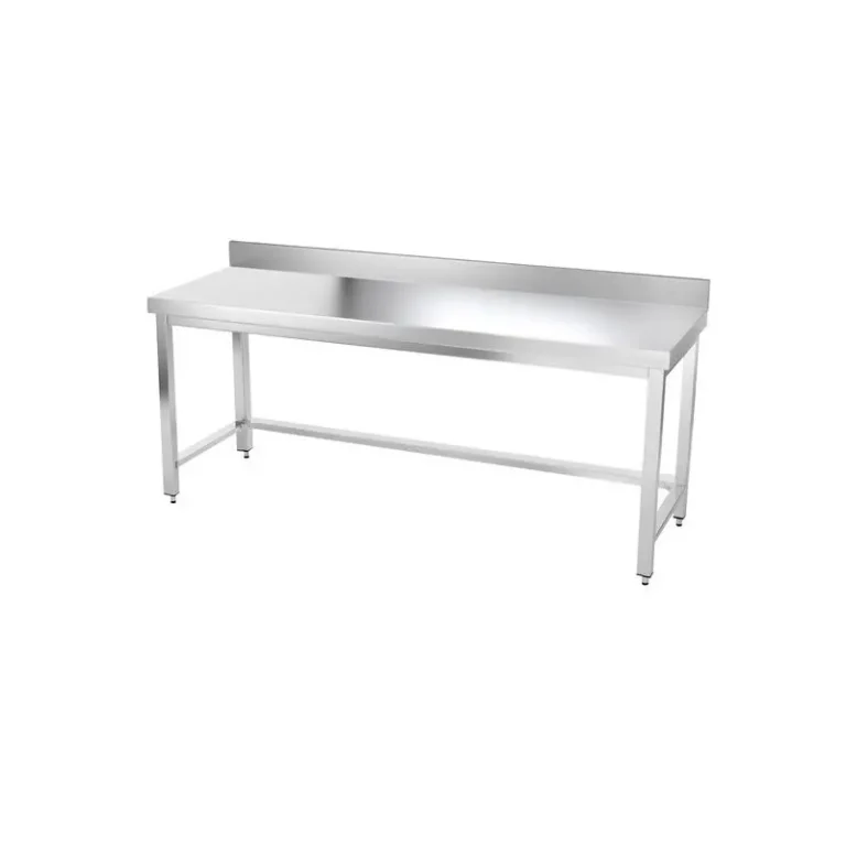 Table inox adossée 2000 x 700 mm avec renfort Goldinox, vue 2