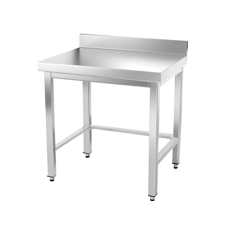Table inox adossée 700 x 600 mm avec renfort 1 Table inox adossée 700 x 600 mm avec renfort Goldinox