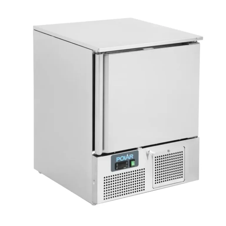 Soubassement réfrigéré à poisson Polar Série U 140 L en inox 304, porte fermée