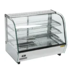 Vitrine chauffante de comptoir BUFFALO 160 L, façade en verre incurvée et éclairage LED