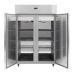Armoire réfrigérée négative 2 portes Polar Série U – 1400 L – GN 2/1 – Inox – Classe 5