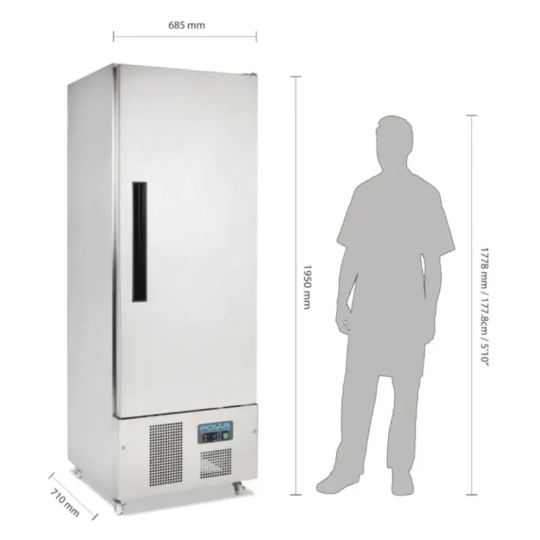 Armoire réfrigérée positive 1 porte Polar Série G – 440 L – 685 mm – Porte réversible