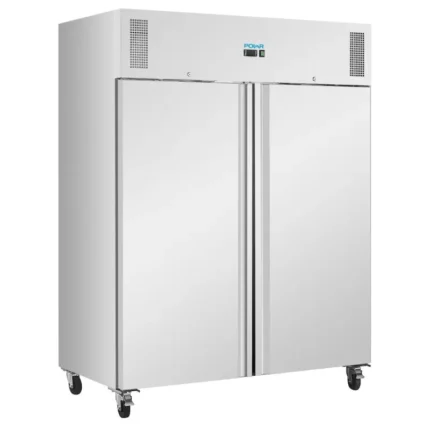 Armoire réfrigérée positive ou négative 2 portes Polar Série U – 1300 L – GN 2/1 – Inox