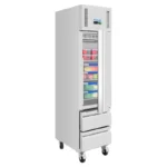 Armoire réfrigérée positive slimline Polar Série U – 1 porte 2 tiroirs – 292 L – 484 mm – GN 1/1