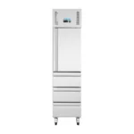 Armoire réfrigérée positive slimline Polar Série U – 1 porte 3 tiroirs – 292 L – 484 mm – GN 1/1