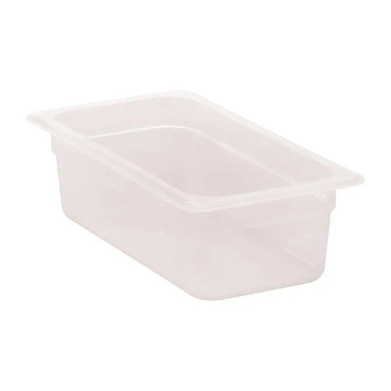 Bac gastronorme Cambro – GN 1/3 – 100 mm – 3,6 L – Polypropylène translucide Bac gastronorme Cambro – GN 1/3 – 100 mm – 3,6 L – Polypropylène translucide