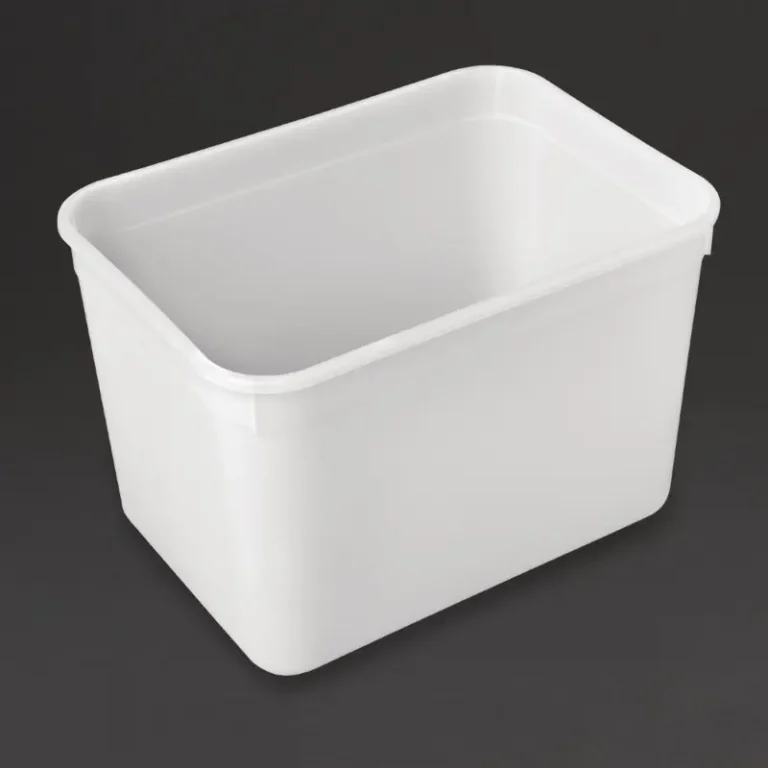 Bacs à glace Vogue 4 litres blancs en polypropylène