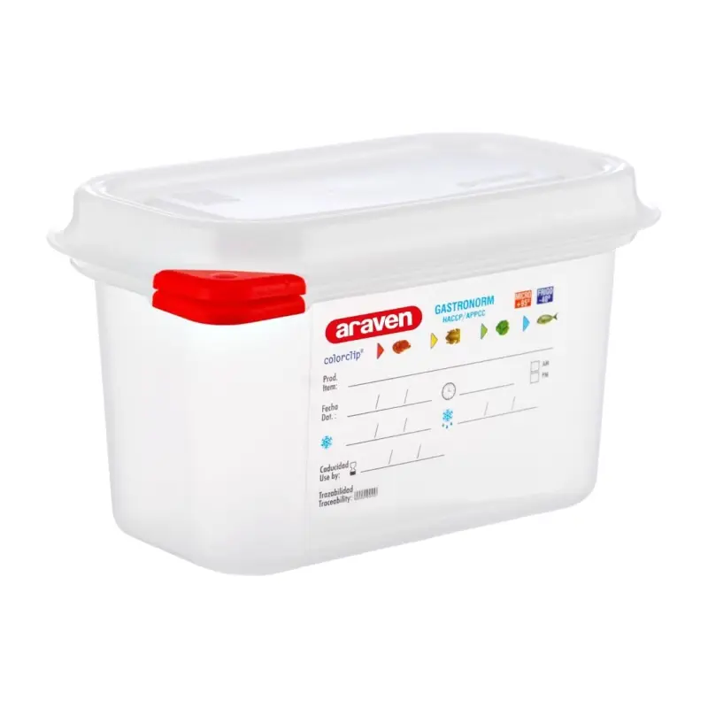 Boîtes alimentaires Araven GN 1/9 hermétiques 1 L Boîtes alimentaires Araven GN 1/9 hermétiques 1 L