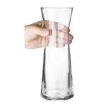 Carafes coniques Olympia – 1 L – Lot de 6 – Verre – Base lestée – Bord roulé