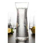 Carafes coniques Olympia – 1 L – Lot de 6 – Verre – Base lestée – Bord roulé