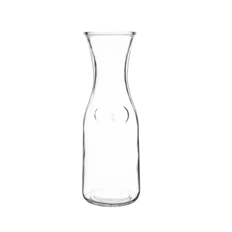 Carafe en verre Olympia 1 litre à rebord renforcé Carafe en verre Olympia 1 litre à rebord renforcé