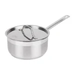 Casserole inox avec couvercle Nisbets Essentials – 200 mm – 3 L – Induction