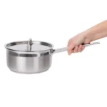 Casserole inox avec couvercle Nisbets Essentials – 200 mm – 3 L – Induction – vue 7