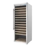 Cave à vin inox une zone Polar Série G – 118 bouteilles – 330 L – 14 étagères bois