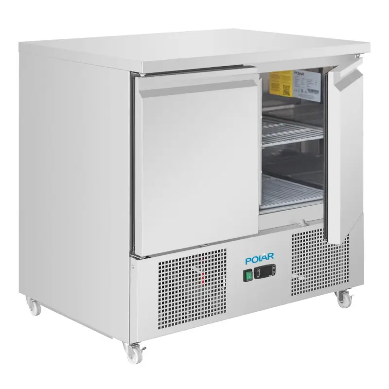 Comptoir à salade réfrigéré Polar Série U – 2 portes – 257 L – 903 mm – Classe A+