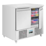 Comptoir à salade réfrigéré Polar Série U – 2 portes – 257 L – 903 mm – Classe A+