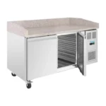 Comptoir à pizza réfrigéré 2 portes Polar Série U – Plan en granit – 428 L – 1510 mm – Classe A