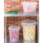 Conteneur alimentaire rond Vogue – 10 L – Polypropylène transparent – vue 8
