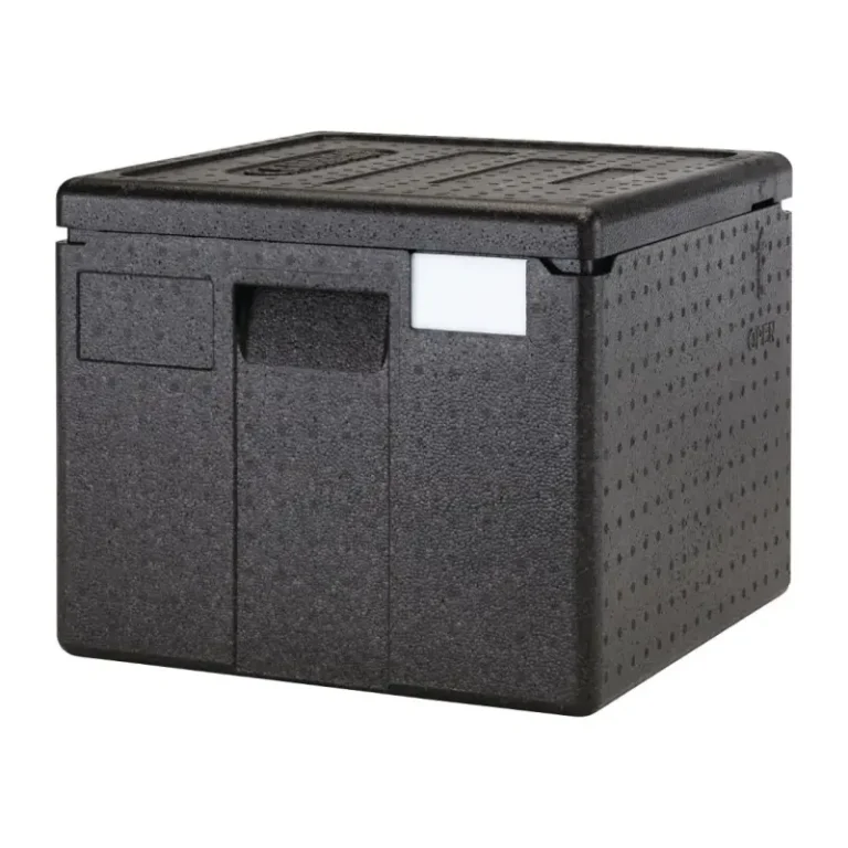 Conteneur isotherme à pizza Cambro GoBox noir en EPP