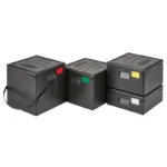 Conteneur isotherme à pizza Cambro GoBox noir en EPP – vue 2