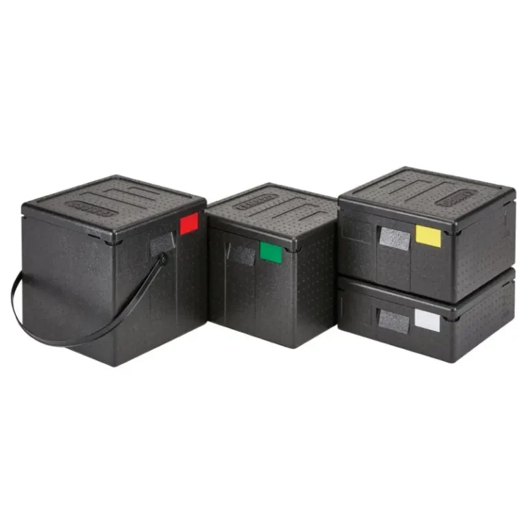 Conteneur isotherme à pizza Cambro GoBox noir en EPP – vue 2