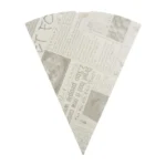 Cornets à frites Colpac au motif imprimé journal, lot de 1000