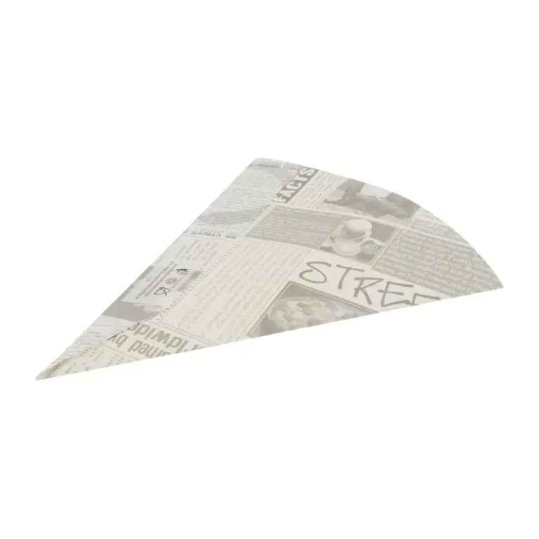 Cornets à frites Colpac au motif imprimé journal, lot de 1000 – vue 2