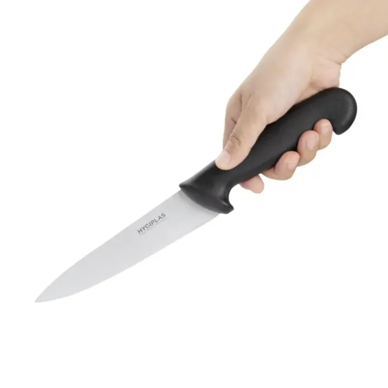 Couteau de cuisine Hygiplas manche noir lame 157 mm – vue 2