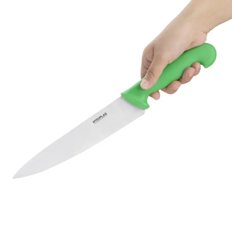 Couteau de cuisine Hygiplas manche vert lame 218 mm – vue 2