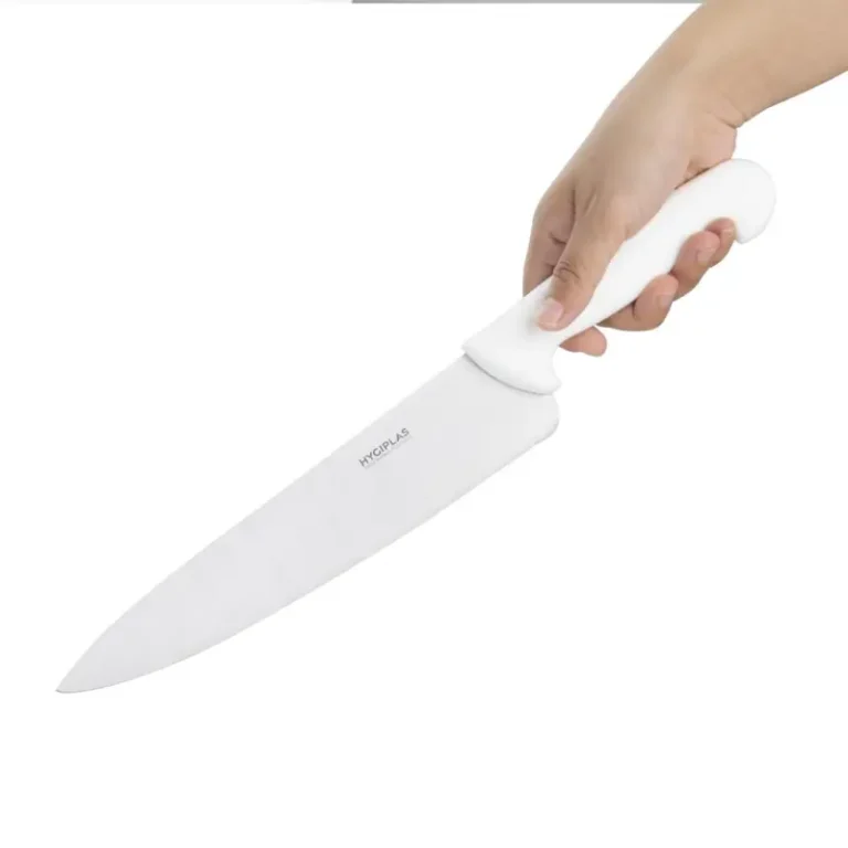 Couteau de cuisine Hygiplas manche blanc lame 255 mm – vue 2
