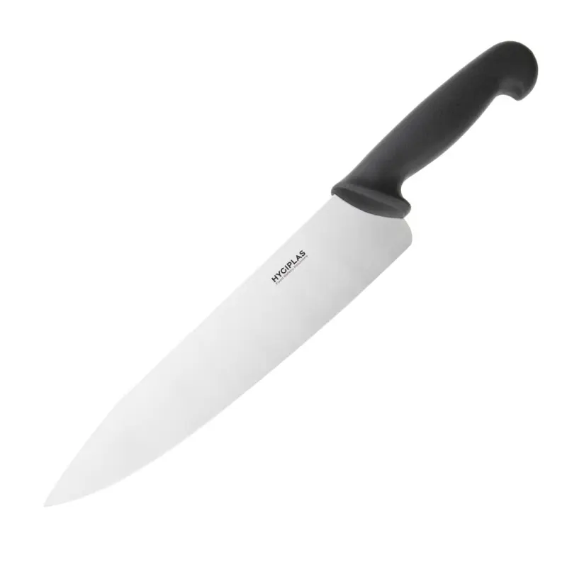 Couteau de cuisine Hygiplas manche noir lame 255 mm Couteau de cuisine Hygiplas manche noir lame 255 mm