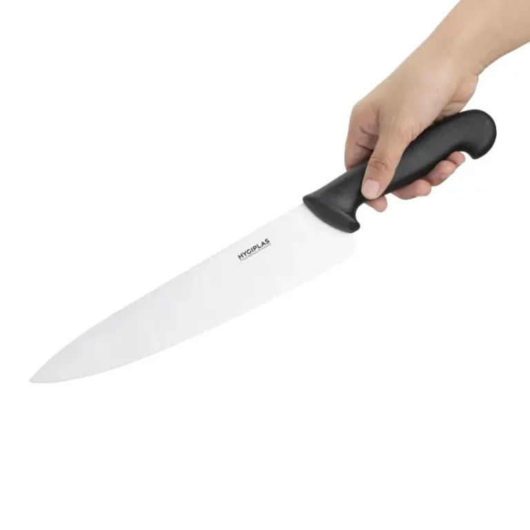 Couteau de cuisine Hygiplas manche noir lame 255 mm – vue 2