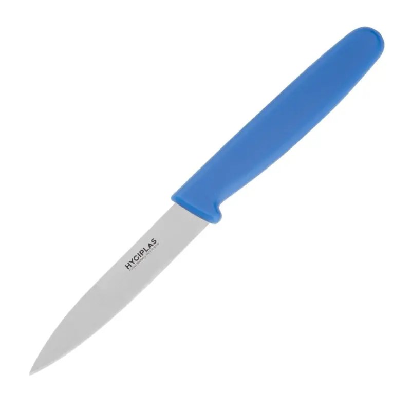 Couteau d’office Hygiplas manche bleu lame 75 mm Couteau d’office Hygiplas manche bleu lame 75 mm